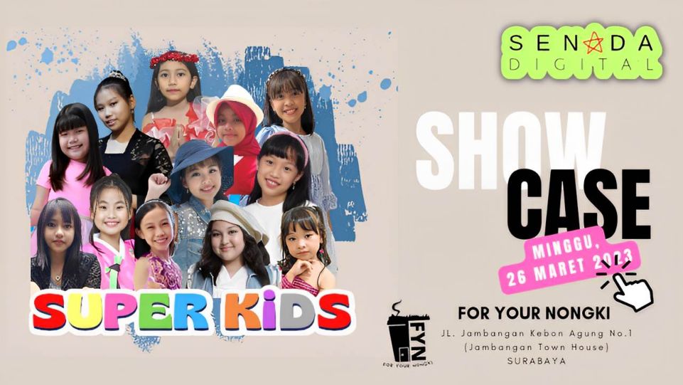 Para artis penyanyi cilik pengisi album lagu Surabaya Superkids Kelas 1. (Dok. Senada Digital)